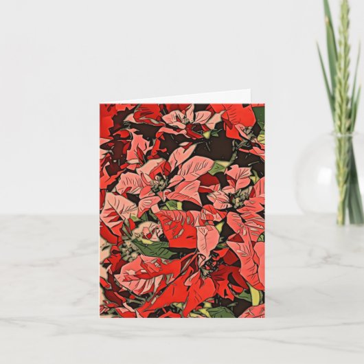 Poinsettias Karte (Vorderseite)