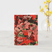 Poinsettias Karte (Gelbe Blume)