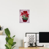 Poinsettias kristallisiert poster (Heimbüro)