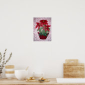 Poinsettias kristallisiert poster (Küche)