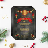 Poinsettias | Lanterns Corporate Holiday Party Einladung