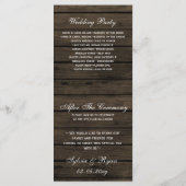 Poinsettias mason jar Brautprogramme Programm (Rückseite)