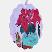 Poinsettias Ornament Karte (Links)