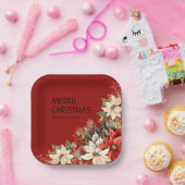 Poinsettias Pappteller (Party)