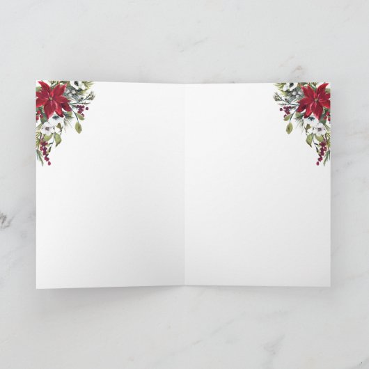 Poinsettias Sister & Schwiegerbruder Feiertagskarte (Innenseite)