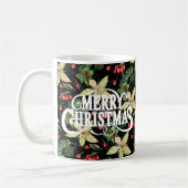 Poinsettias und Berries Weihnachten Kaffeetasse (Links)