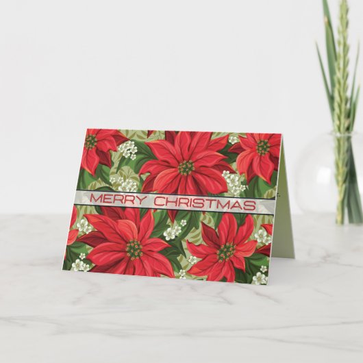 Poinsettias und ein Eiskalter Bär Weihnachten (Vorderseite)