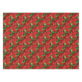 Poinsettias und Holly-Blätter Tischdecke (Vorderseite (Horizontal))