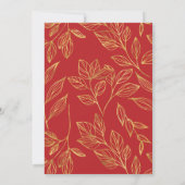 Poinsettias und Holly Red Gray Holiday Party Einladung (Rückseite)