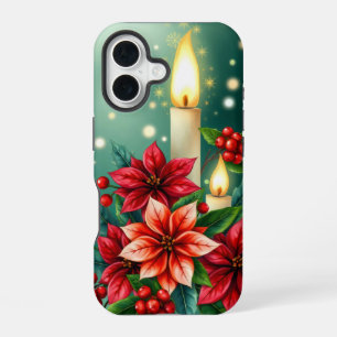 Poinsettias und lebendige Heilbeeren iPhone 16 Hülle
