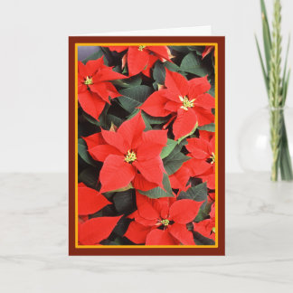 Poinsettias - Vintage Kunstkarte Feiertagskarte