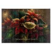Poinsettias Weihnachtsfeiertag Schneidebrett (Vorderseite)