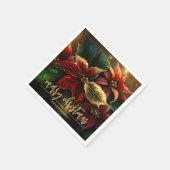Poinsettias Weihnachtsfeiertag Serviette (Ecke)