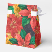 Poinsettias Weihnachtsfeiertag Zelt Geschenkschachtel (Rückseite)