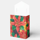 Poinsettias Weihnachtsfeiertag Zelt Geschenkschachtel (Geöffnet)