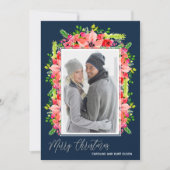 Poinsettias Weihnachtsgebäck Foto Feiertagskarte (Vorderseite)