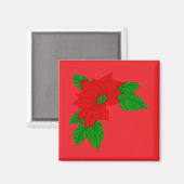 Poinsettie Magnet (Vorderseite/Rückseite)