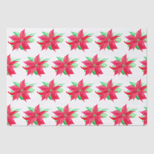 Poinsettie Rot Florale Weihnachtsblume Seidenpapier