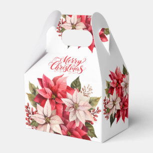 Poinsettien-Geschenkbox Geschenkschachtel