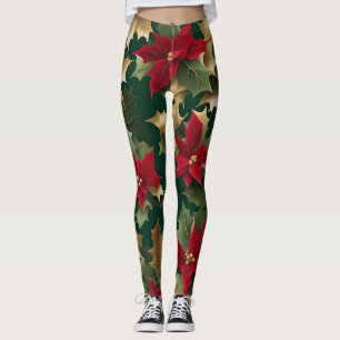 Poinsettien im Überfluss Leggings