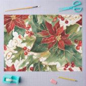 Poinsettien und holzige Papiere Seidenpapier (Basteln)