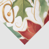 Poinsettien und holzige Papiere Seidenpapier (Ausschnitt)