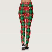 Poinsettien und Kariert Leggings (Rückseite)