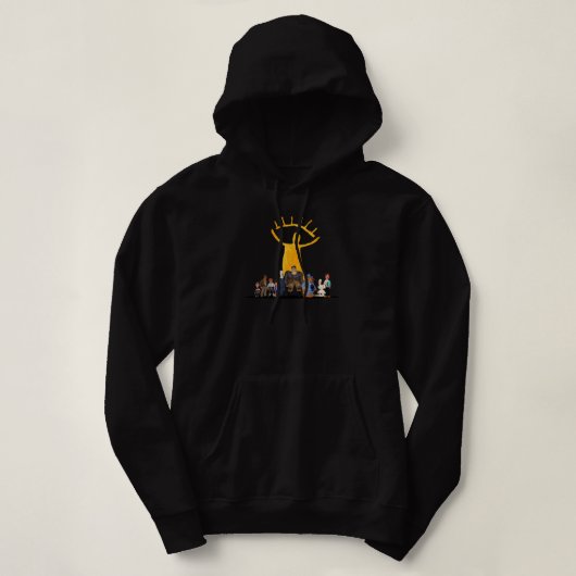 Point and Click HEROES Hoodie (Design vorne)