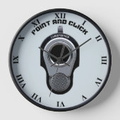 Point and Clock Gun Zeichne mit Ihrem Namen Funny Uhr (Vorderseite)