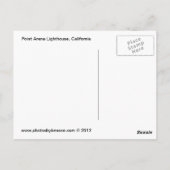 Point Arena Lighthouse, Kalifornien Postkarte (Rückseite)