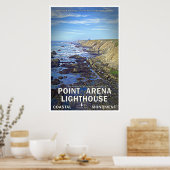 Point Arena Lighthouse Reiseplakat 02 Poster (Küche)