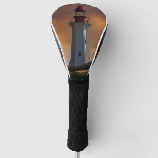 Point Atkinson Lighthouse bei Sonnenuntergang Golf Headcover (Vorderseite)