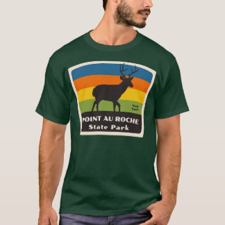 Point Au Roche Staat Park New York Roaming Deer T-Shirt