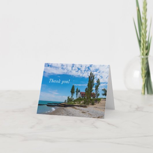 Point Betsie Light Vielen Dank Dankeskarte (Vorderseite)