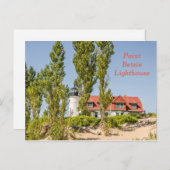 Point Betsie Lighthouse am Lake Michigan Postkarte (Vorne/Hinten)