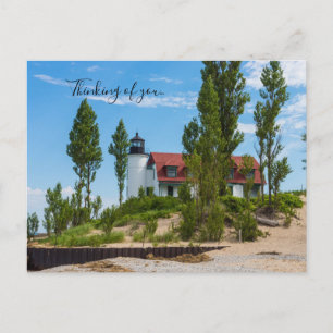 Point Betsie Lighthouse Denken Sie an Sie Postkarte