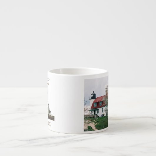 Point Betsie Lighthouse Espresso Tasse (Vorderseite)
