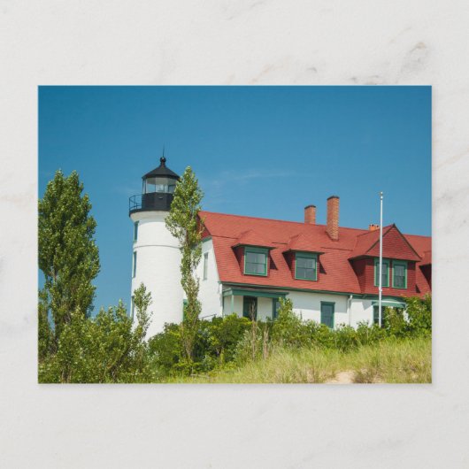 Point Betsie Lighthouse, Frankfort, Michigan Postkarte (Vorderseite)