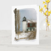Point Betsie Lighthouse Greeting card Karte (Gelbe Blume)