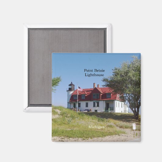 Point Betsie Lighthouse Magnet (Vorderseite/Rückseite)