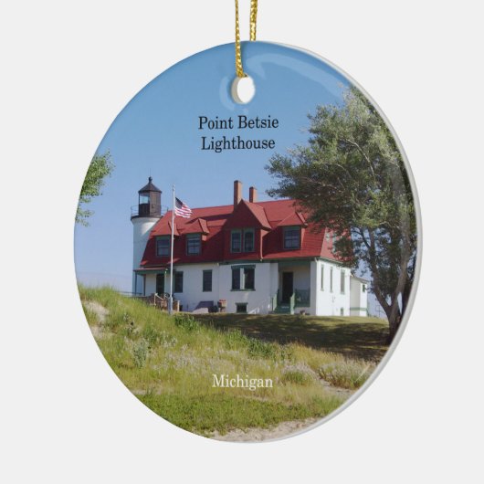Point Betsie Lighthouse-Ornament Keramik Ornament (Links)