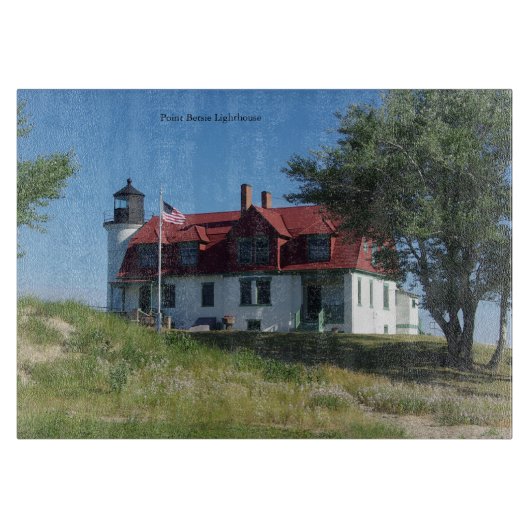 Point Betsie Lighthouse Schneidbrett Schneidebrett (Vorderseite)