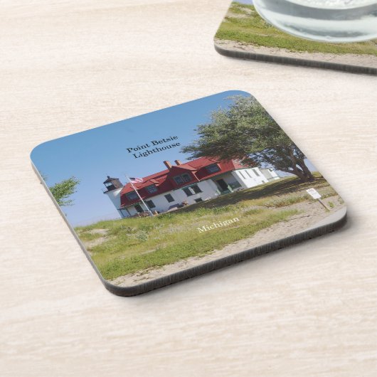 Point Betsie Lighthouse Set mit 6 Untersetzer aus (Linke Seite)
