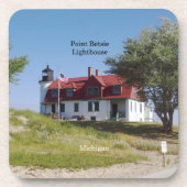 Point Betsie Lighthouse Set mit 6 Untersetzer aus (Vorderseite)