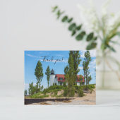 Point Betsie Lighthouse Vielen Dank Postcard Postkarte (Stehend Vorderseite)