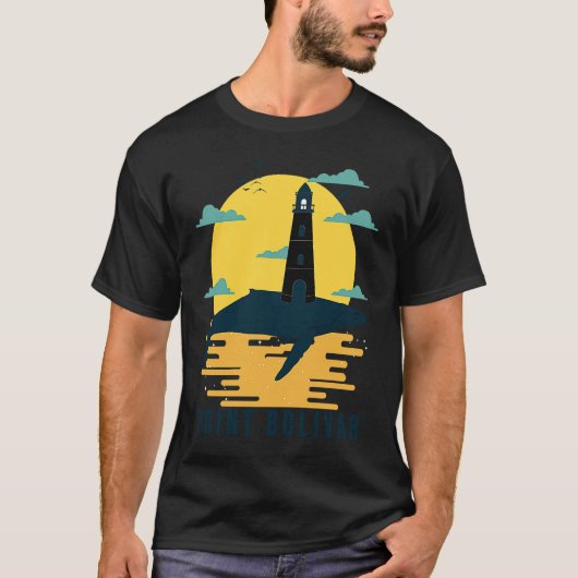 Point Bolivar Light Texas Lighthouse Nautical Souv T-Shirt (Vorderseite)