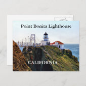 Point Bonita Lighthouse, California Postcard Postkarte (Vorne/Hinten)