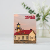 Point Cabrillo LIGHTHOUSE California Sunset Travel Postkarte (Stehend Vorderseite)
