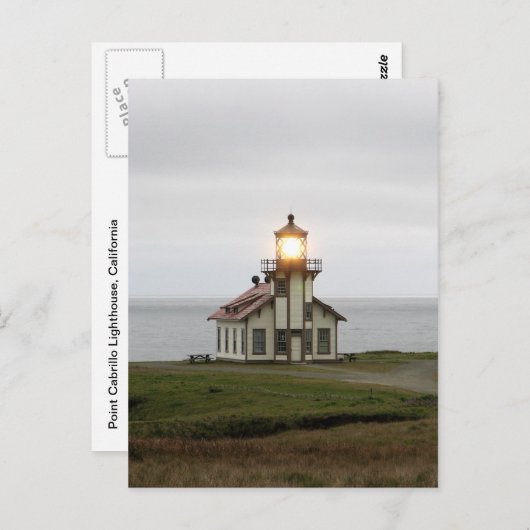 Point Cabrillo Lighthouse, Kalifornien Postkarte (Vorne/Hinten)