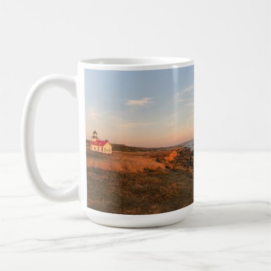 Point Cabrillo Lighthouse Sunset Mendocino Foto Kaffeetasse (Links)